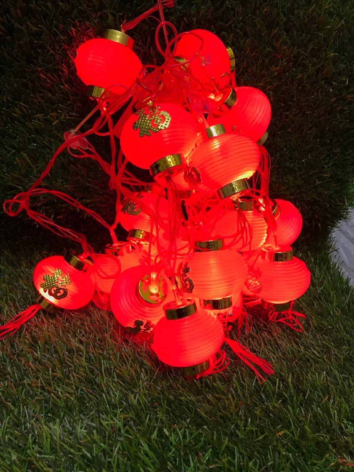 Dây Đèn Led Lồng Đèn Ngang Tròn 5m 16 Bóng 8cm