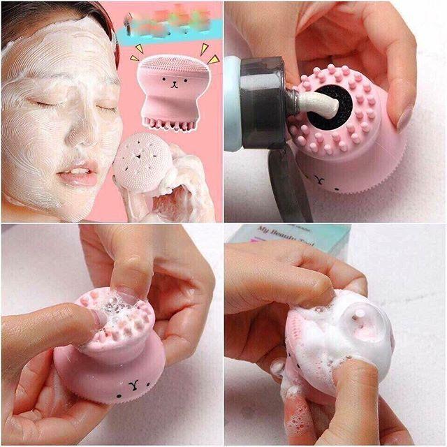 Cọ Massage Rửa Mặt Hình Bạch Tuộc