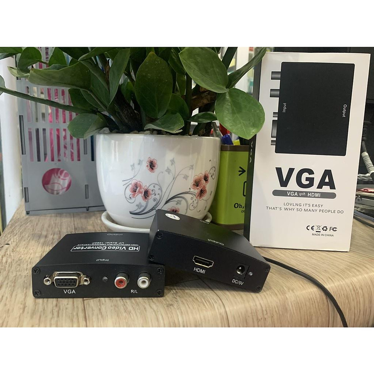 Box Chuyển HDMI Ra VGA + AV 003