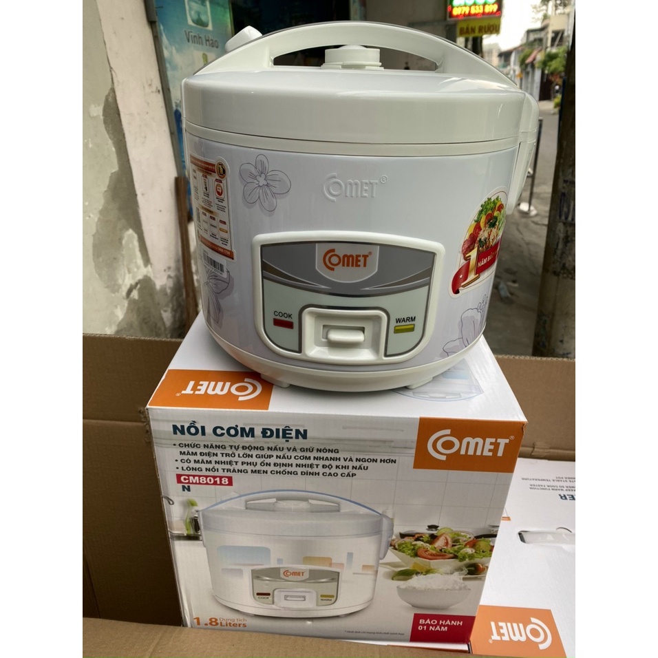 Nồi Cơm Điện Comet CM-8018 ( 1.8 Lít ) Nắp Gài