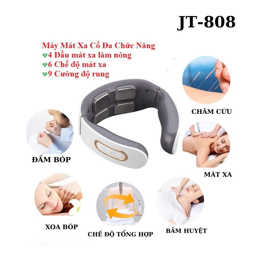Máy Massage Vai Cổ Gáy 6 Chế Độ JT-808