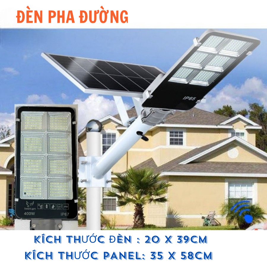 Đèn Pha Đường IP65 ( 400w ) Năng Lượng Mặt Trời
