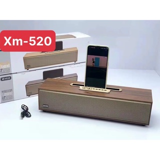 Loa Gỗ Bluetooth XM-520 Kiêm Giá Đỡ Điện Thoại