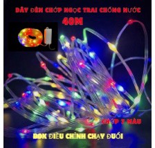 Dây Đèn Chớp Ngọc Trai 40m Chống Nước-Đủ Màu-Chạy Đuổi