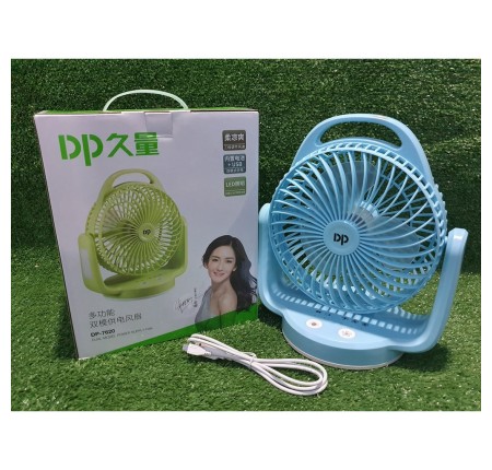 Quạt Sạc Tích Điện DP-7620 Để Bàn,Móc Treo