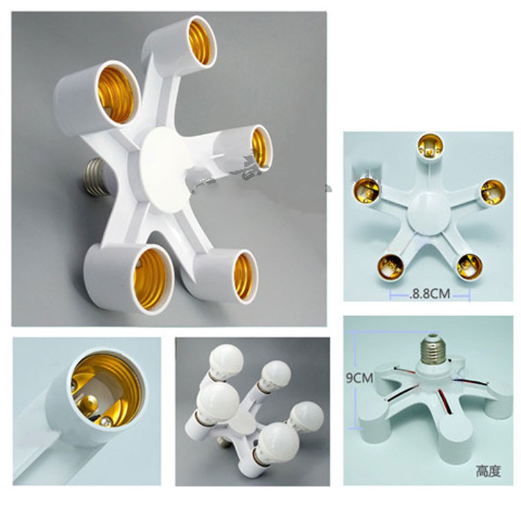 ĐUI ĐÈN CHIA 1=>5 ĐUI E27