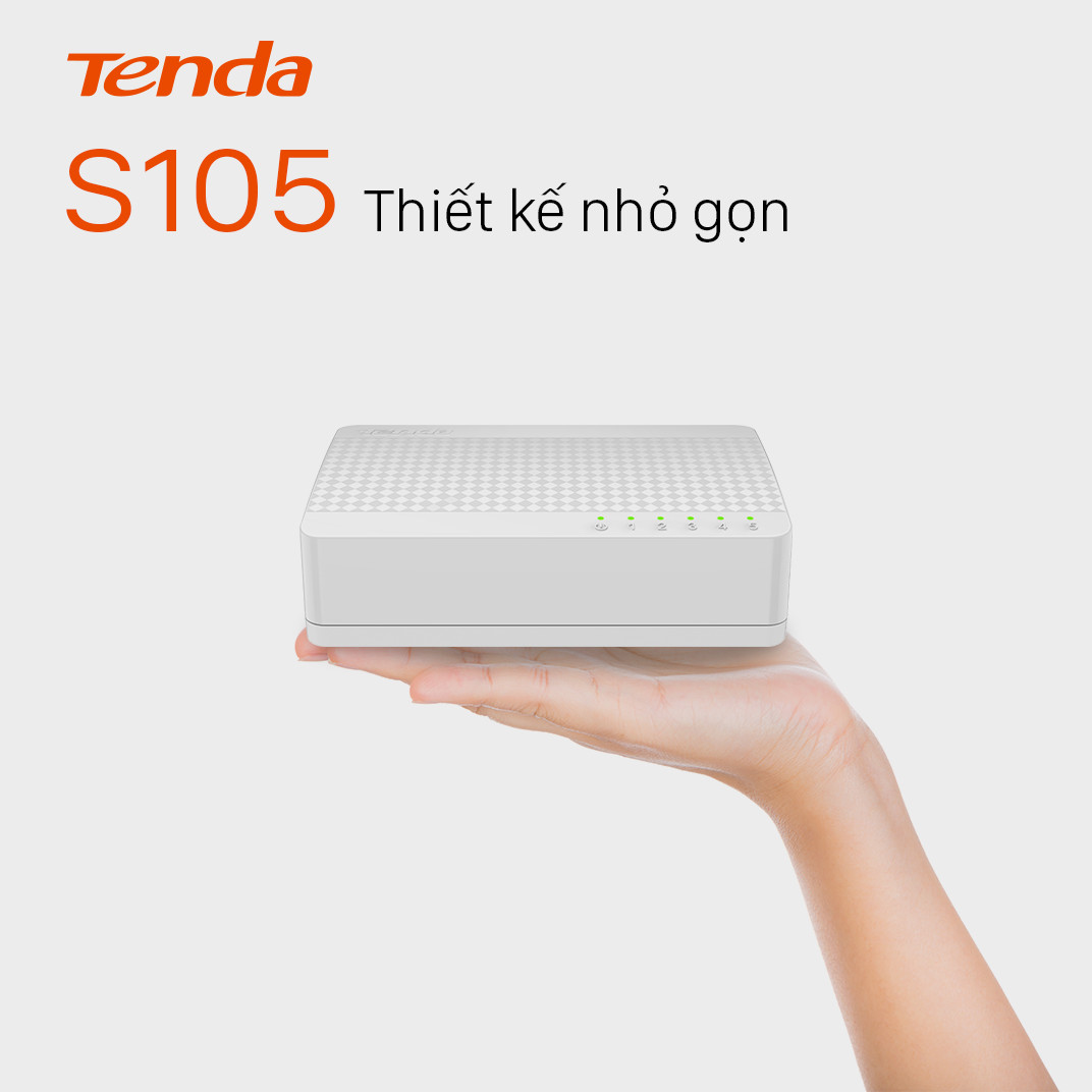 Switch Tenda S105 5-Port (100Mbps) chính hãng