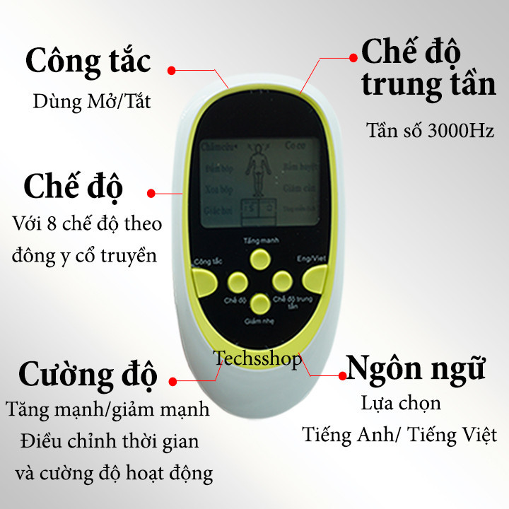 MÁY TRỊ LIỆU 8 MIẾNG DÁN MASSAGE