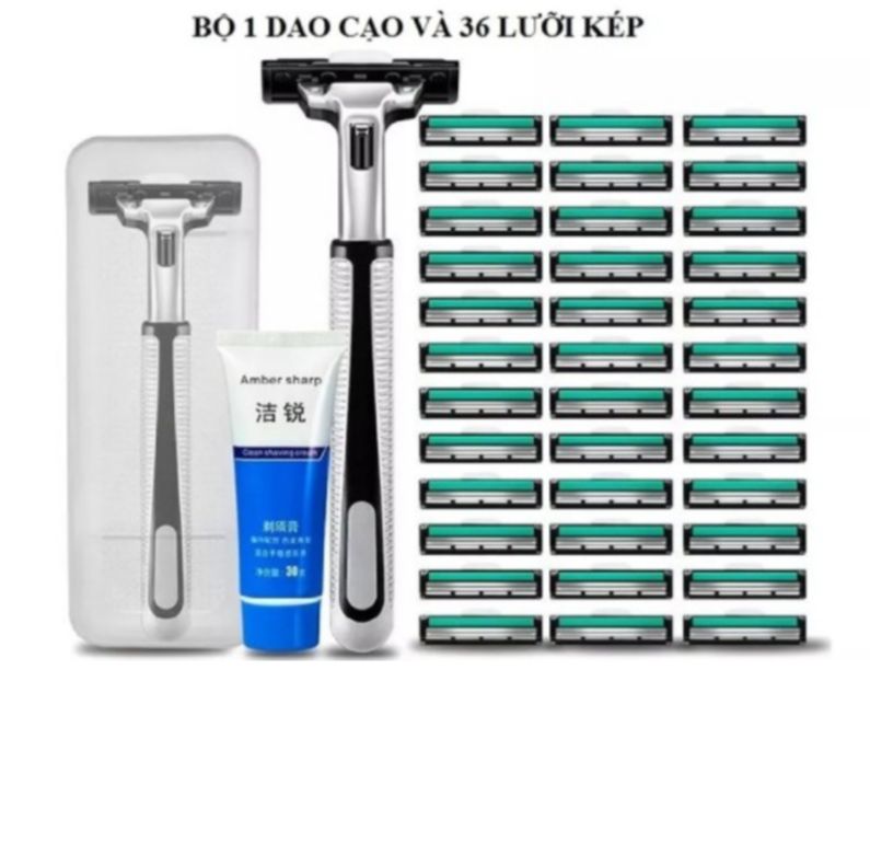 Bộ Dao Cạo Râu Kèm 36 Lưỡi