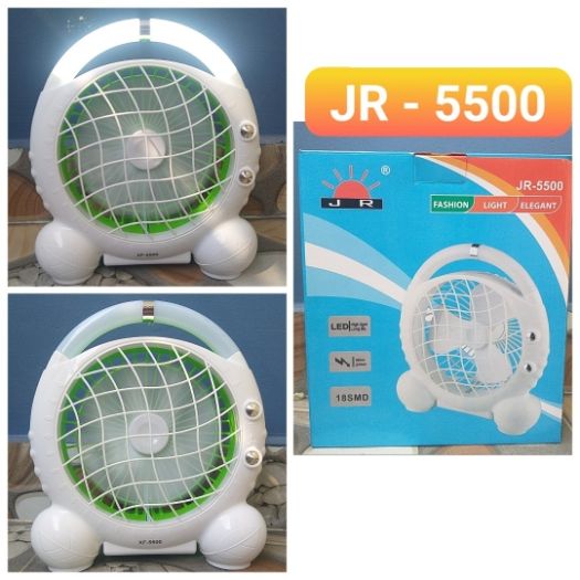 Quạt Để Bàn JR-5500 Điện Sạc Có Đèn