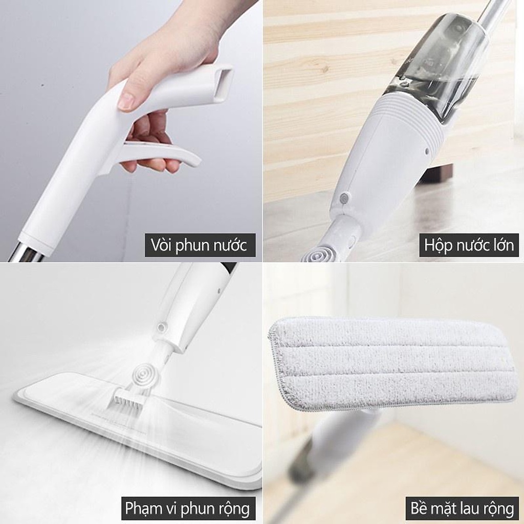 Cây Lau Nhà Aurora 360 Độ Phun Sương