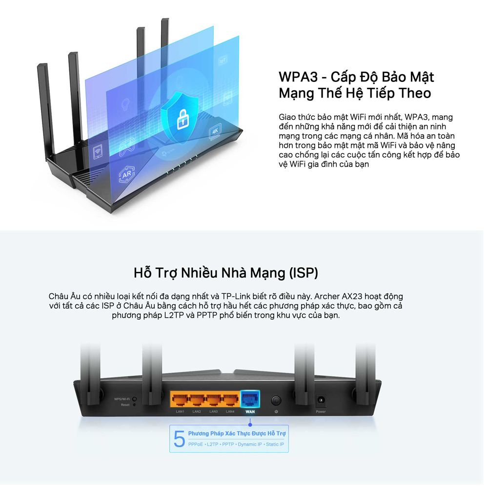 Phát Wifi TPLink Archer AX23 wifi 6 AX1800 Chính Hãng