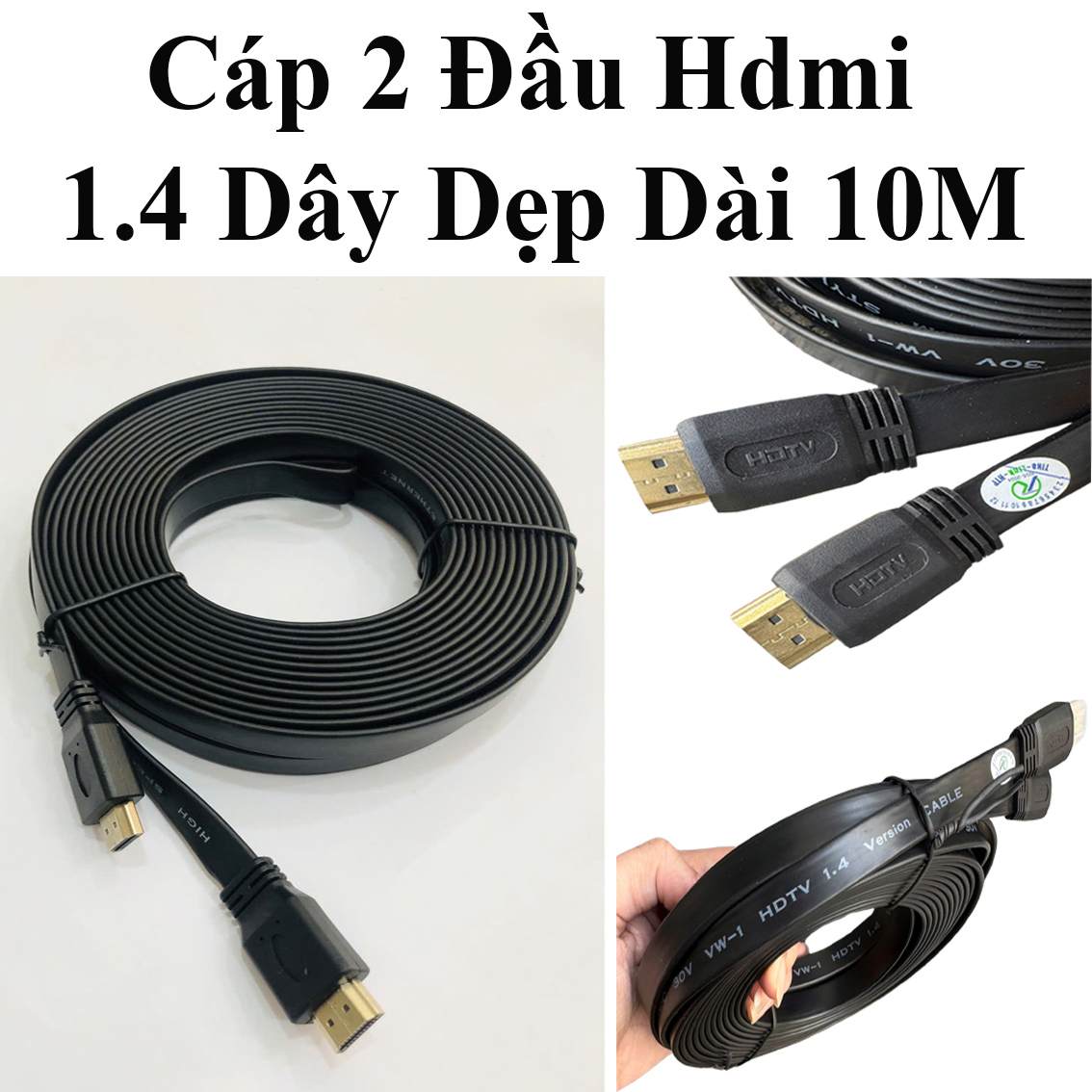Cáp HDMI 10m --1.4 Full HD - dây dẹp