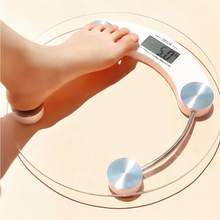 Cân Điện Tử Max 180kg Tròn Mặt Kính