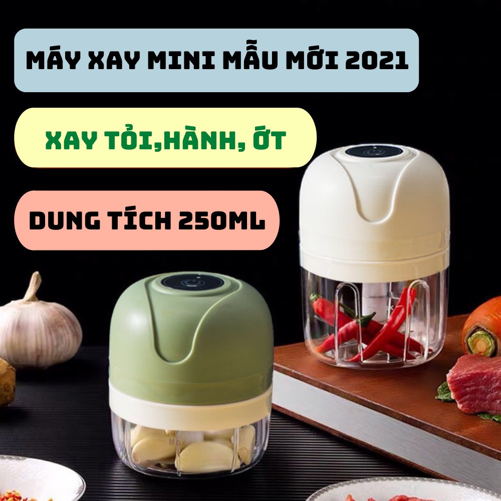 Máy Xay Tỏi ớt Thịt GUALITY UFE 250ml ( xanh ) pin sạc