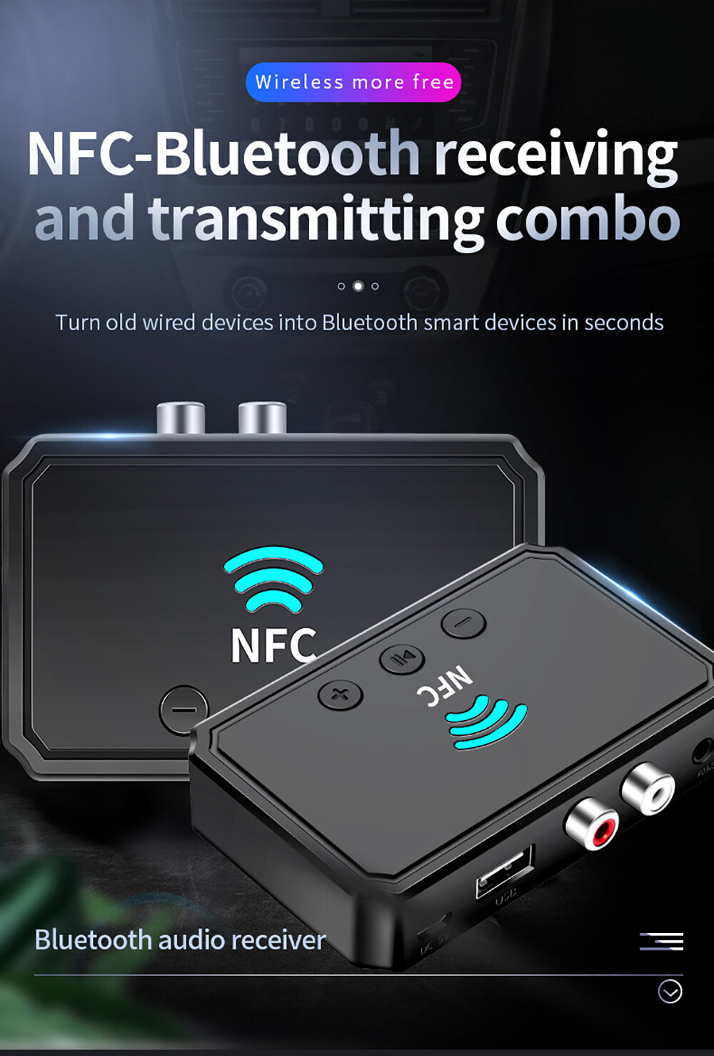 Thiết bị nhận Bluetooth âm thanh không dây T-36