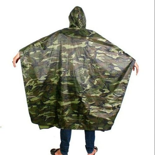Áo Mưa Lính Rằn Ri Vải Dù Siêu Bền ( Cánh Dơi )