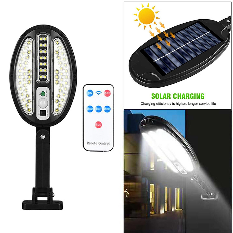 Đèn Pha Năng Lượng Mặt Trời ( Bầu Dục ) remos điều khiển