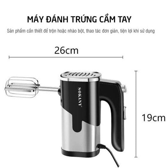 Máy Đánh Trứng Sokany 6621- Công Suất 800w