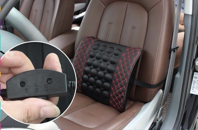 Gối Tựa Lưng Massage Ghế Xe Hơi Nguồn Điện 12v