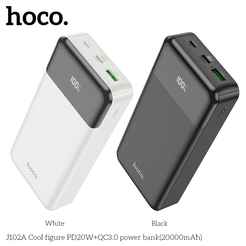 pin dự phòng hoco 20.000mah j102A chính hãng