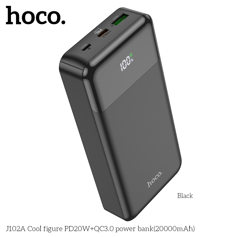 pin dự phòng hoco 20.000mah j102A chính hãng