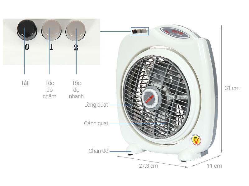 Quạt bàn Senko BD-230 Chính Hãng