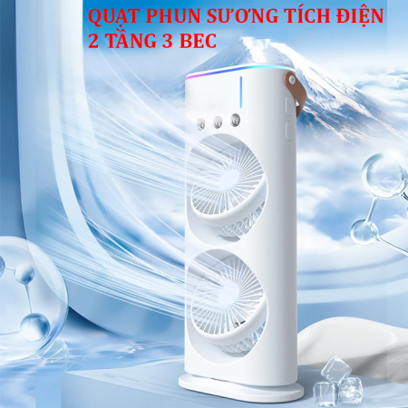 Quạt Hơi Nước Phun Sương 2 Tầng 3 Bec