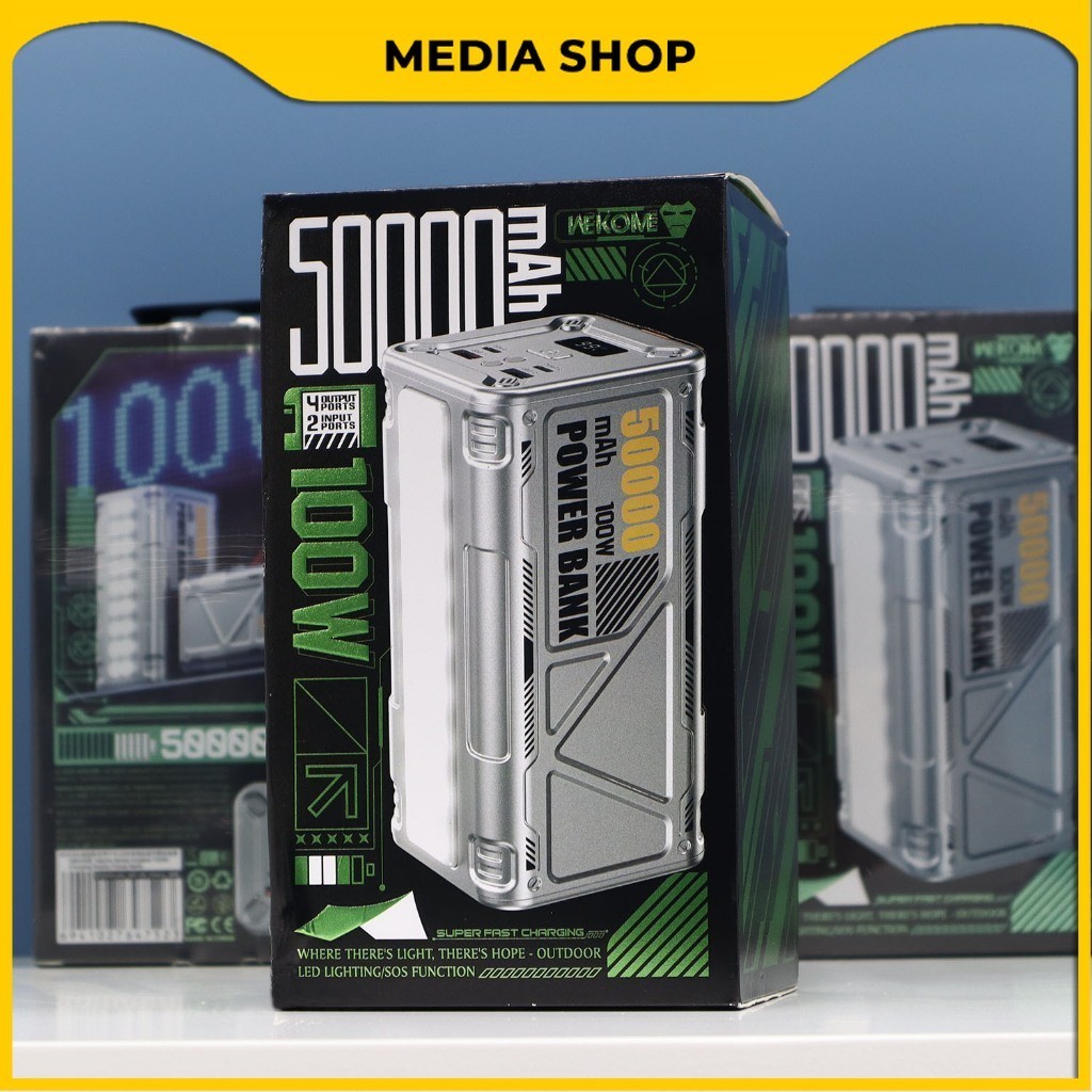 Pin Dự Phòng 50.000mah 100W WEKOME WP-08 CHÍNH HÃNG