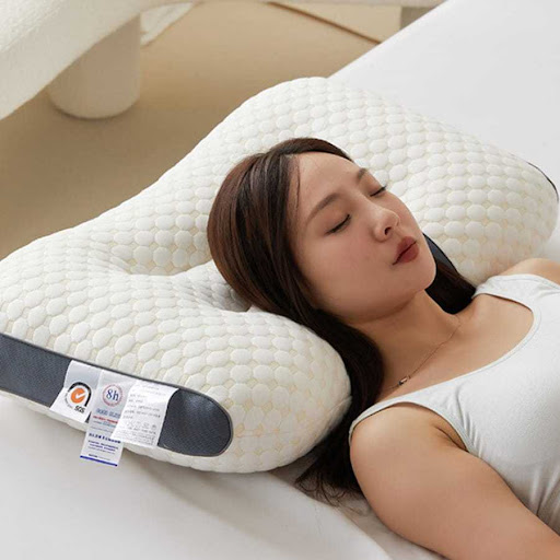 Gối Ngủ Spa Dệt Kim Nhật Bản Chống Vẹo Cổ