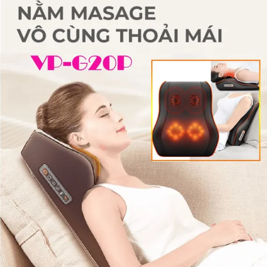 Gối Massage Cổ Vai Gáy VP-G20P Hồng Ngoại