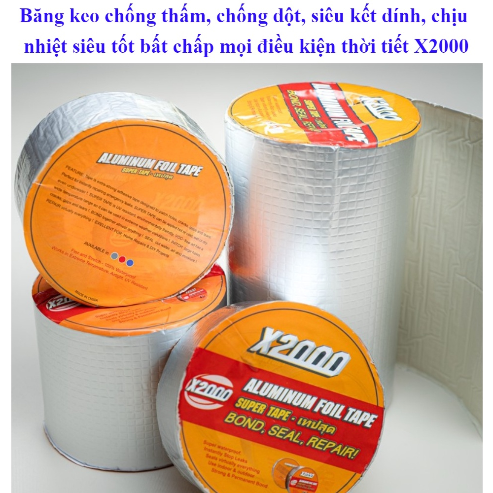 Cuộn Keo Siêu Dính X2000 chống dột 10cm x 5cm