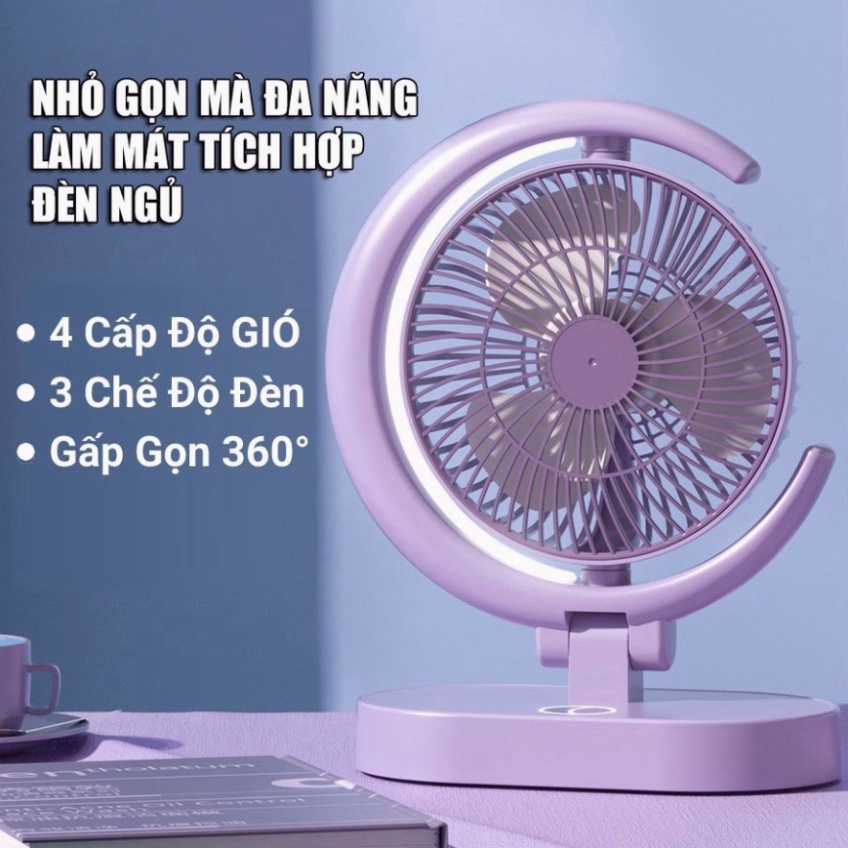 Quạt Sạc Tích Điện NĐ-2303 Xoay Đa Năng
