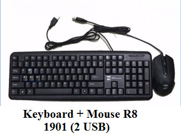 Combo phím + chuột R8 1901 Cổng usb