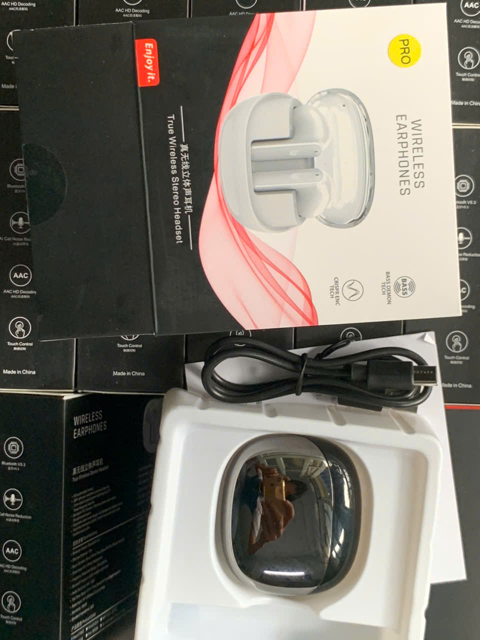 tai nghe bluetooth zgb-022 pro TẶNG TAI NGHE CÓ DÂY (SAMSUNG,LG.OPPO.VIVO)