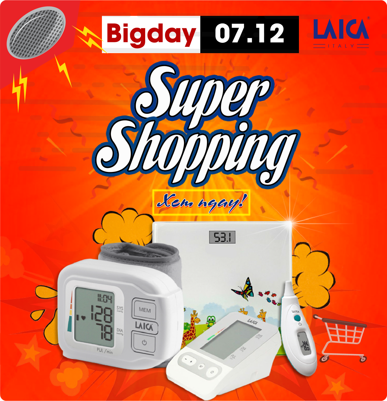 Chương trình Online Friday  - Bigday 7.12 mua sắm giá tốt từ Laica Việt Nam