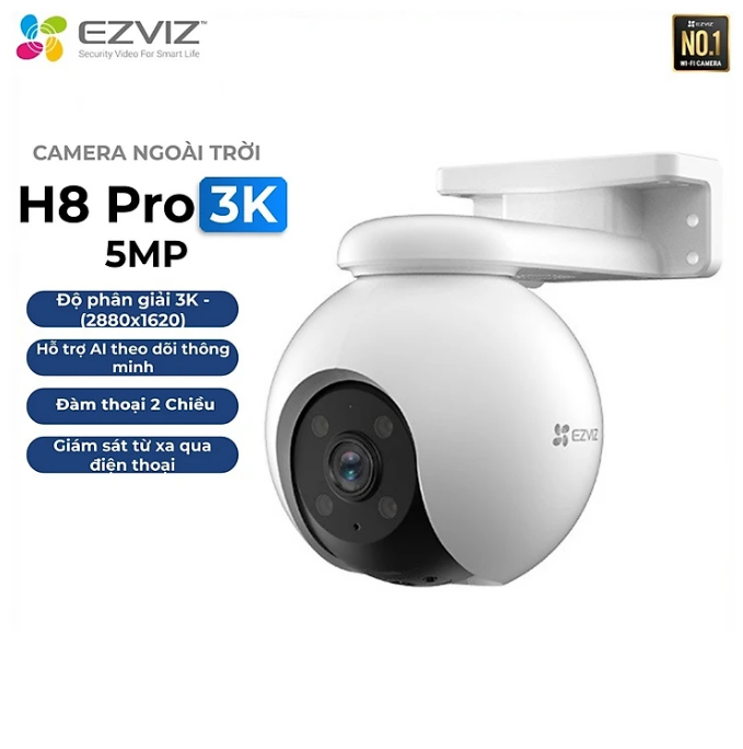 Camera Wifi Quay Quét Ngoài Trời Ezviz H8 Pro 3K