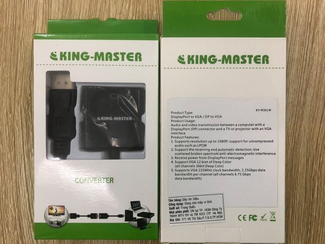 CÁP DISPLAYPORT Ra  VGA KINGMASTER (KY-M 361W)