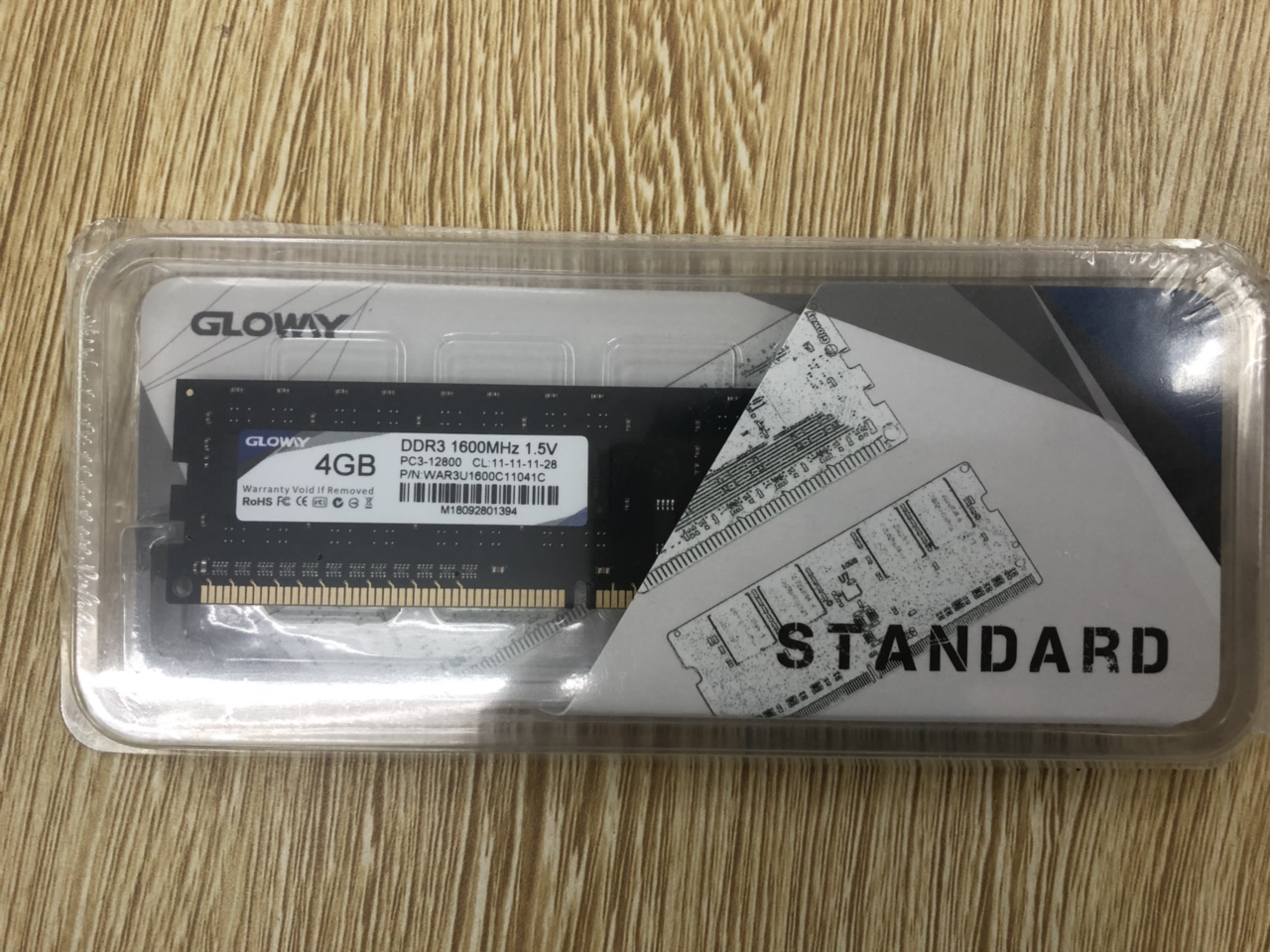 Ram Gloway DDR3 4GB Bus 1600 Full box BH 36 Tháng