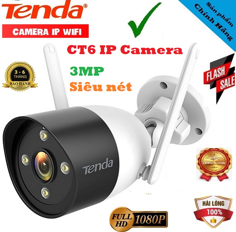 CAMERA WIFI NGOÀI TRỜI TENDA CT6 ĐỘ PHÂN GIẢI 2K