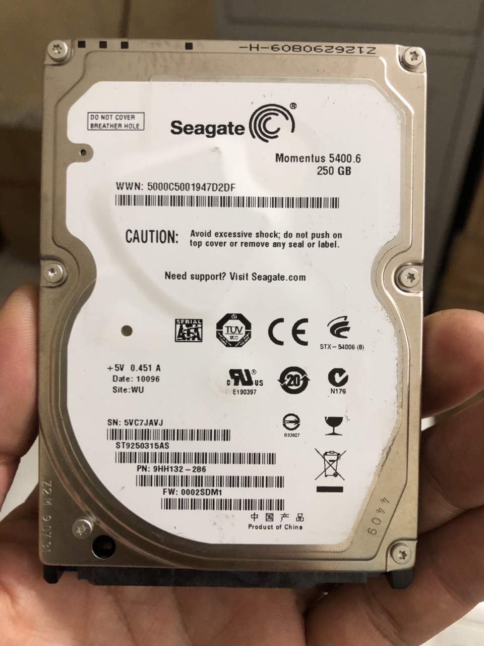 Ổ cứng Laptop Seagate 250GB SATA