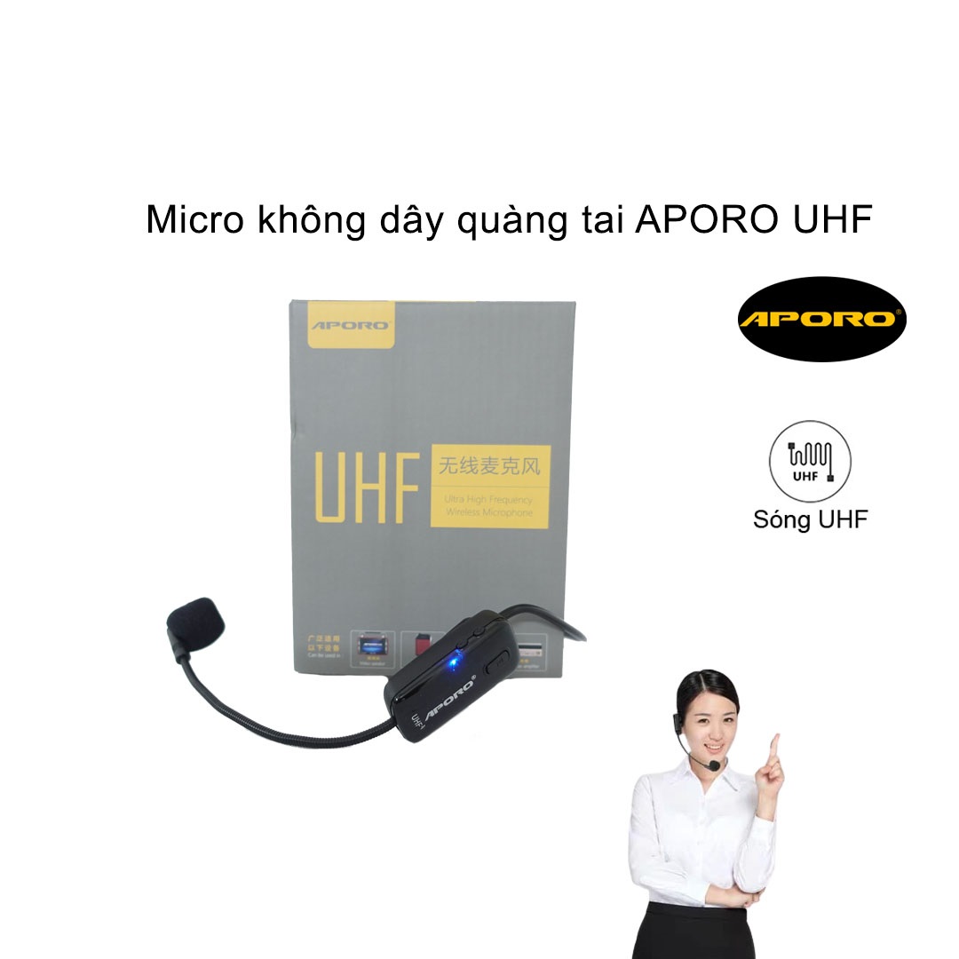 Micro Cài Tai Không Dây Aporo UHF