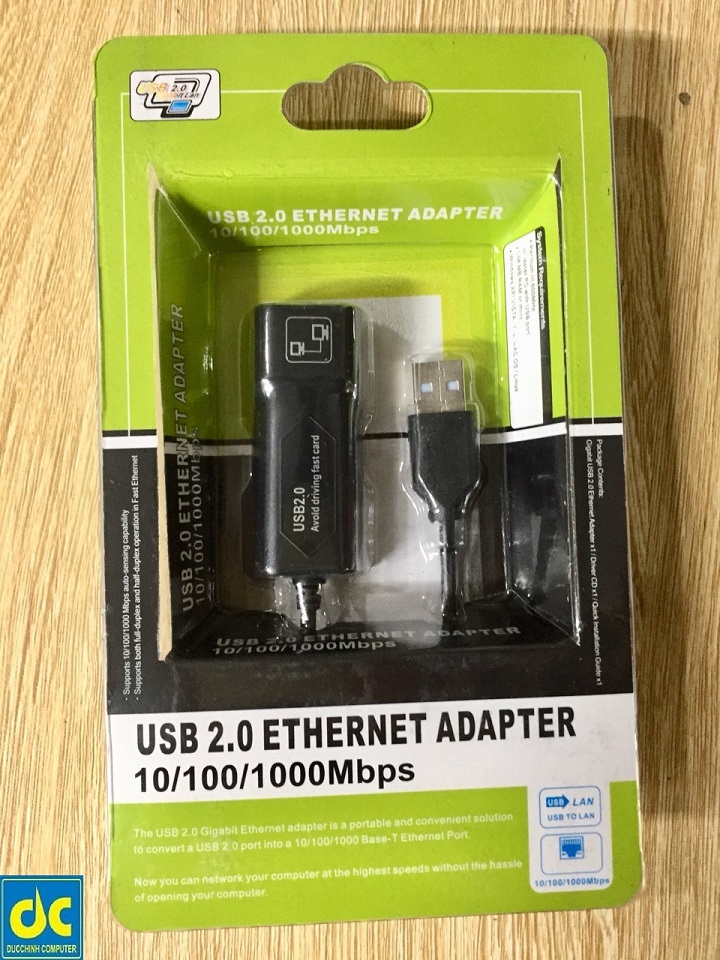 Cáp Chuyển USB 2.0 ra Lan 10Mbs / 100Mbs/1000Mbs