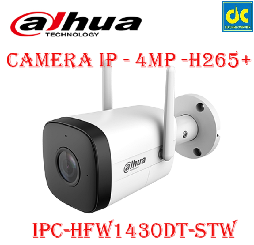 Camera IP Wifi 4MP DAHUA DH-IPC-HFW1430DT-STW (Thân)