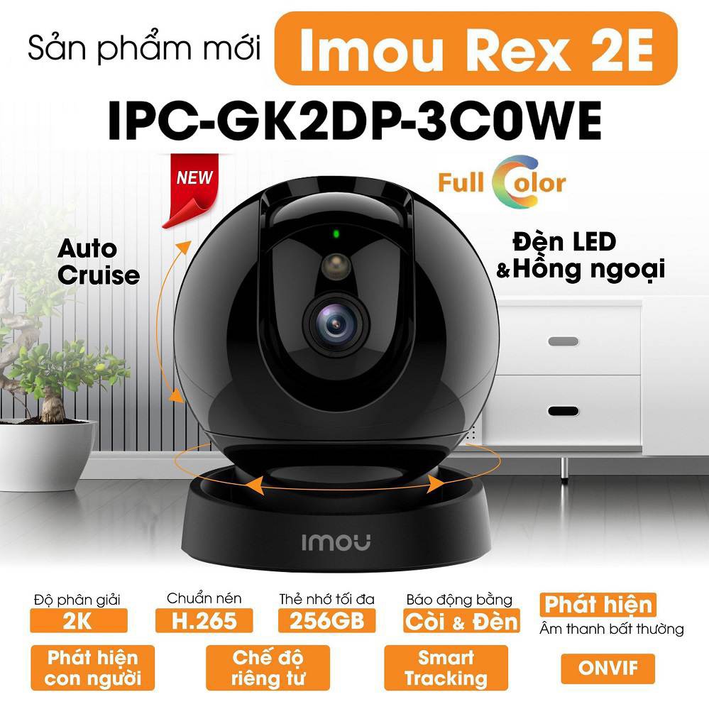 Camera REX 2E có màu ban đêm, Độ phân giải 3MP 2K