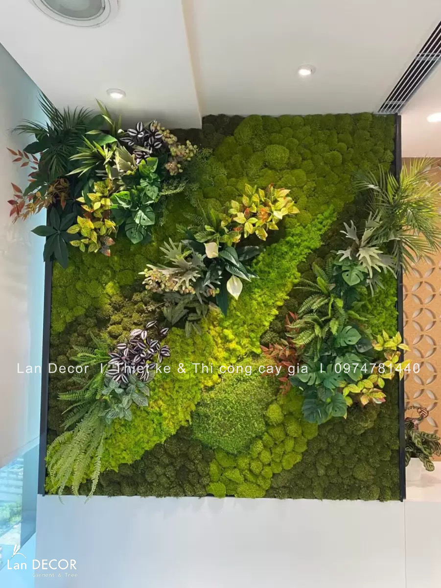 tường cây giả