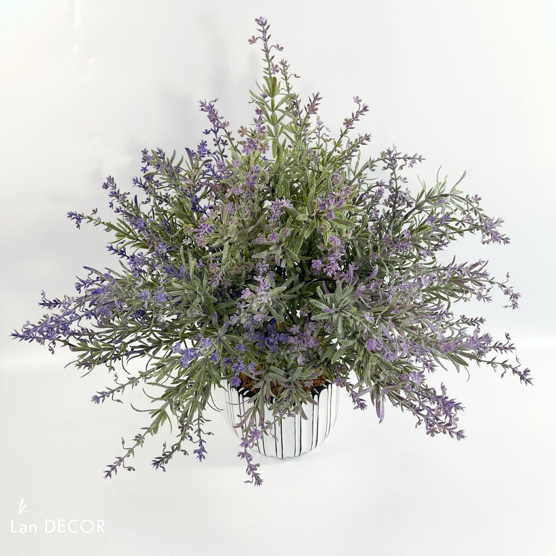 Cành Hoa Giả - Hoa Lavender Giả Trang Trí Giỏ Hoa, Decor Tiểu Cảnh Vintage (40cm)- HC1458
