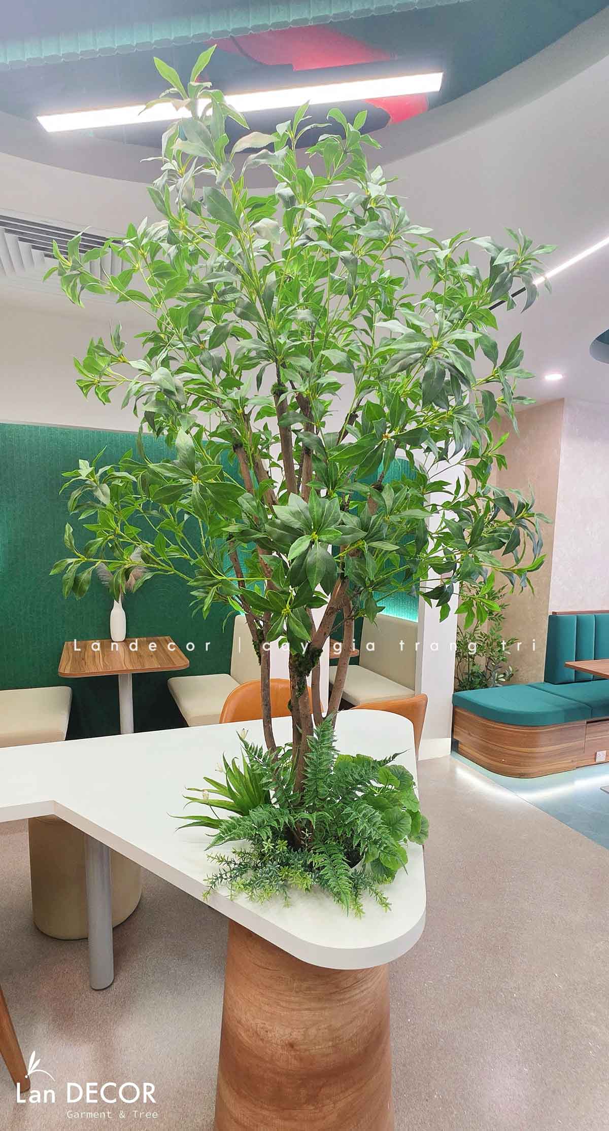 Cây Giả Thiết Kế- Cây Linh Sơn Giả Trang Trí Văn Phòng Xanh (200cm) - CC1330