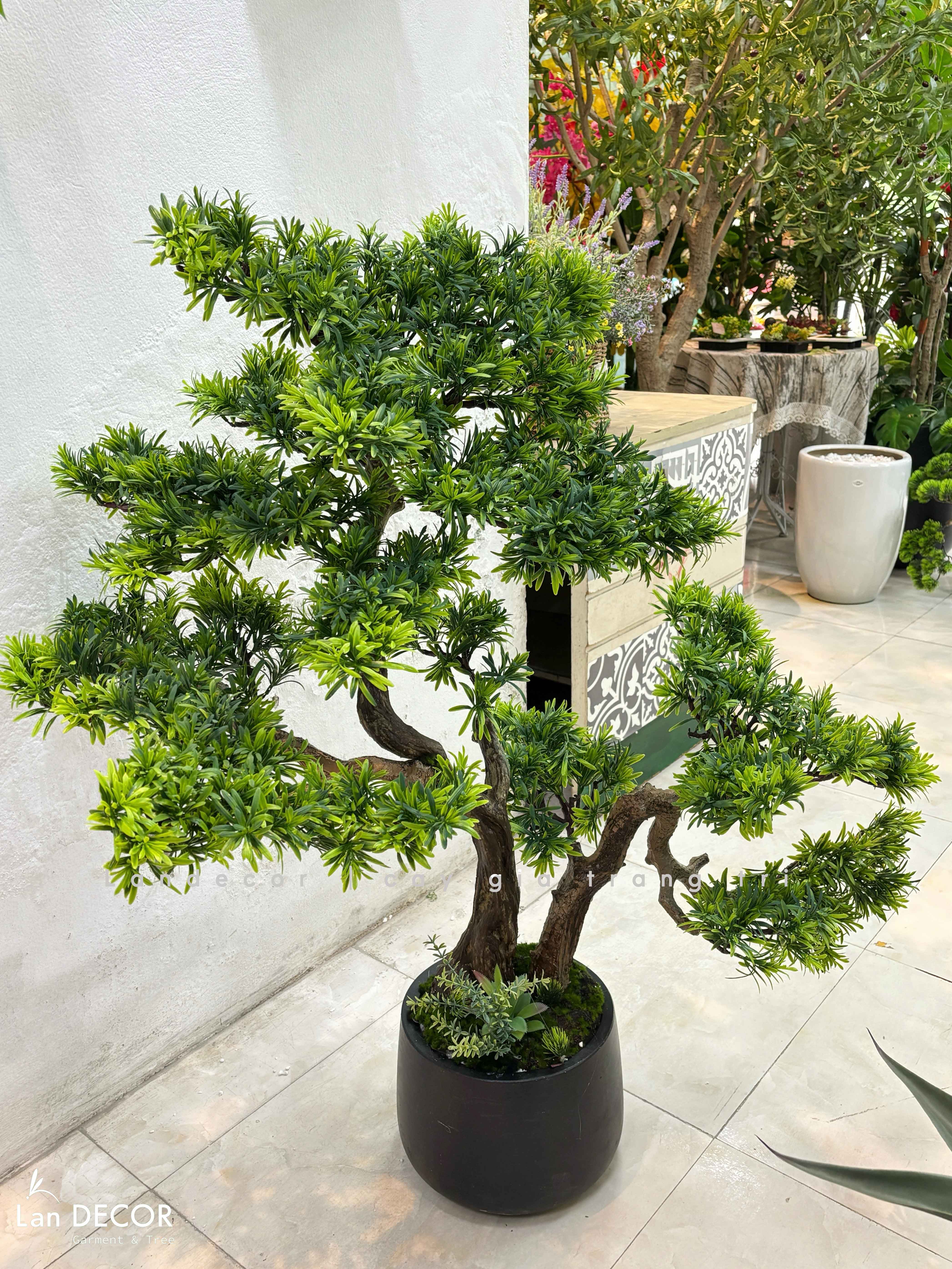 Cây Bonsai Thiết Kế - Cây Tùng Bonsai Giả Thiết Kế Tiểu Cảnh (110cm)- CC1335