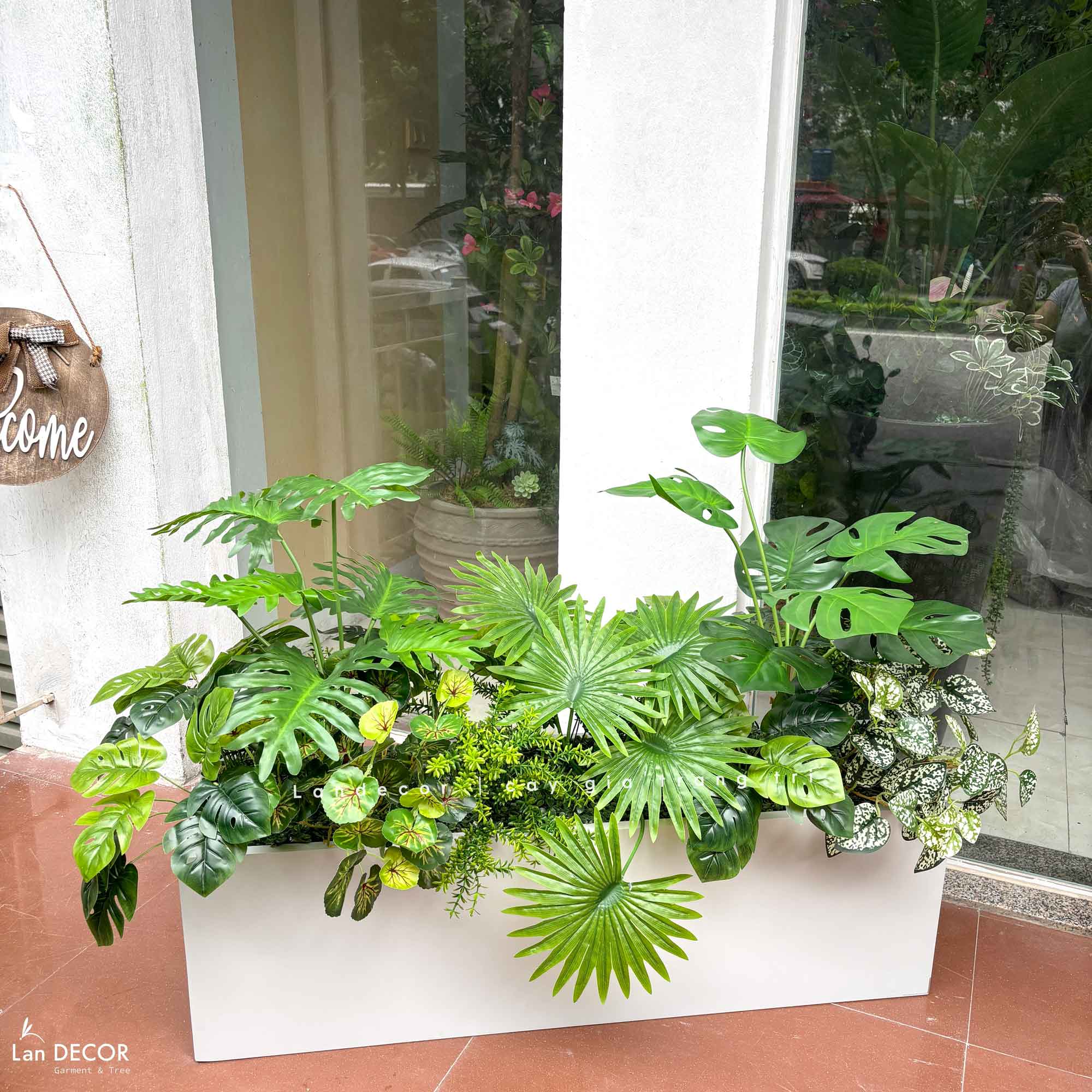 Bồn Cây Giả- Bồn Cây Giả Tiểu Cảnh Thiết Kế Không Gian Xanh (100X50X100cm)- BC292